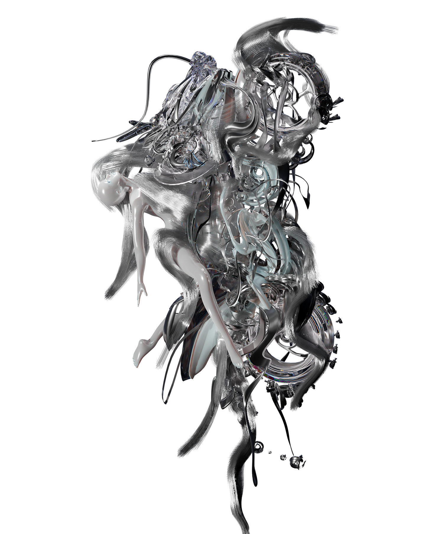 Plata que fluye, perla brillante- 5