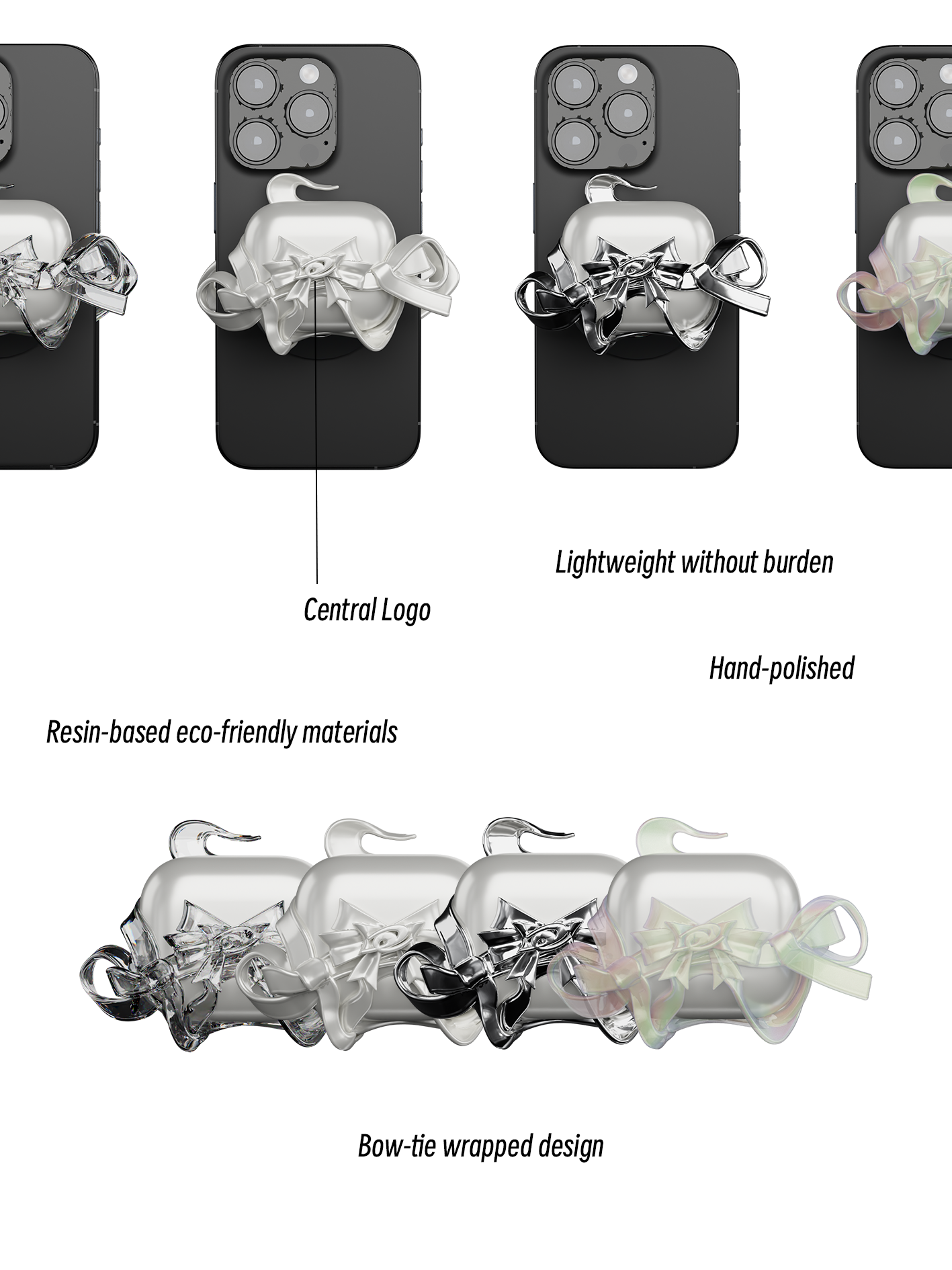 AirPods Phone Magnetic Case - Bow